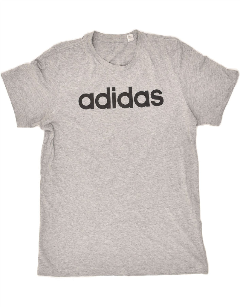 ADIDAS Mens Graphic T-Shirt Top Medium Grey Cotton | Vintage Adidas | Thrift | Second-Hand Adidas | Used Clothing | Messina Hembry 