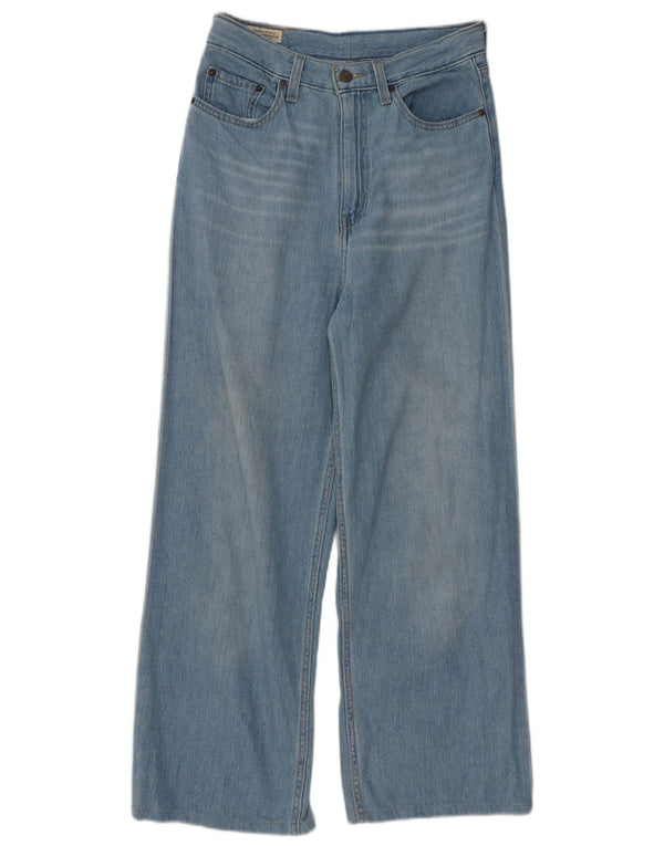 Levi's Womens High Waist Wide Leg Jeans W28 L26 Blue Cotton