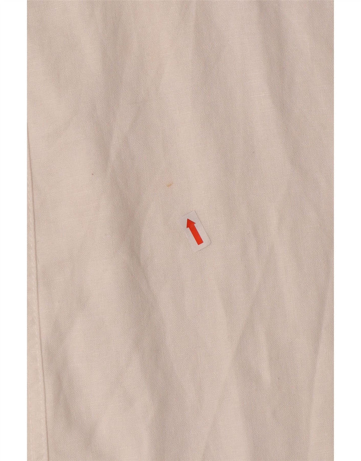 MONSOON Womens Bootcut Chino Trousers UK 12 Medium W32 L31 White Linen