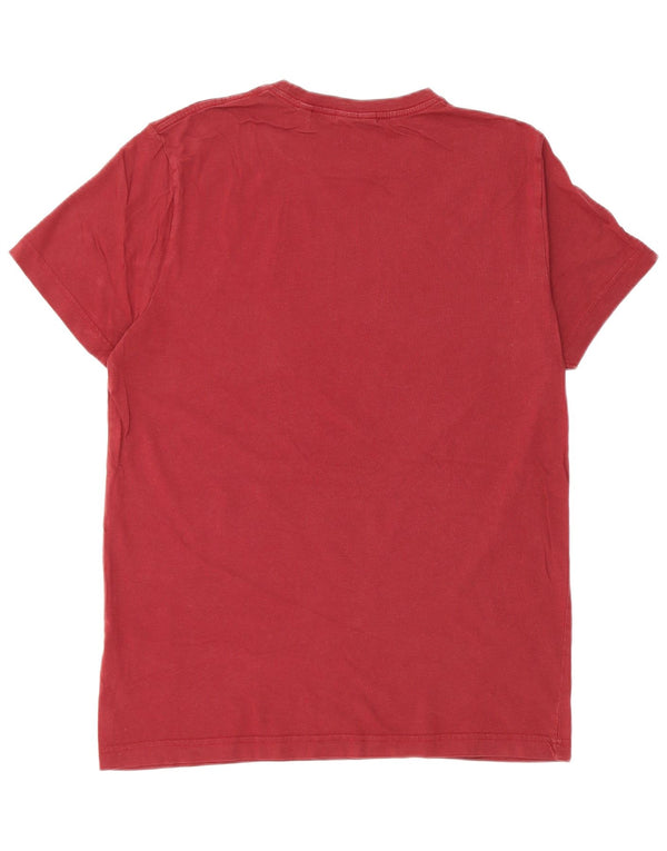 Gant Womens T-Shirt Top Medium Burgundy Cotton