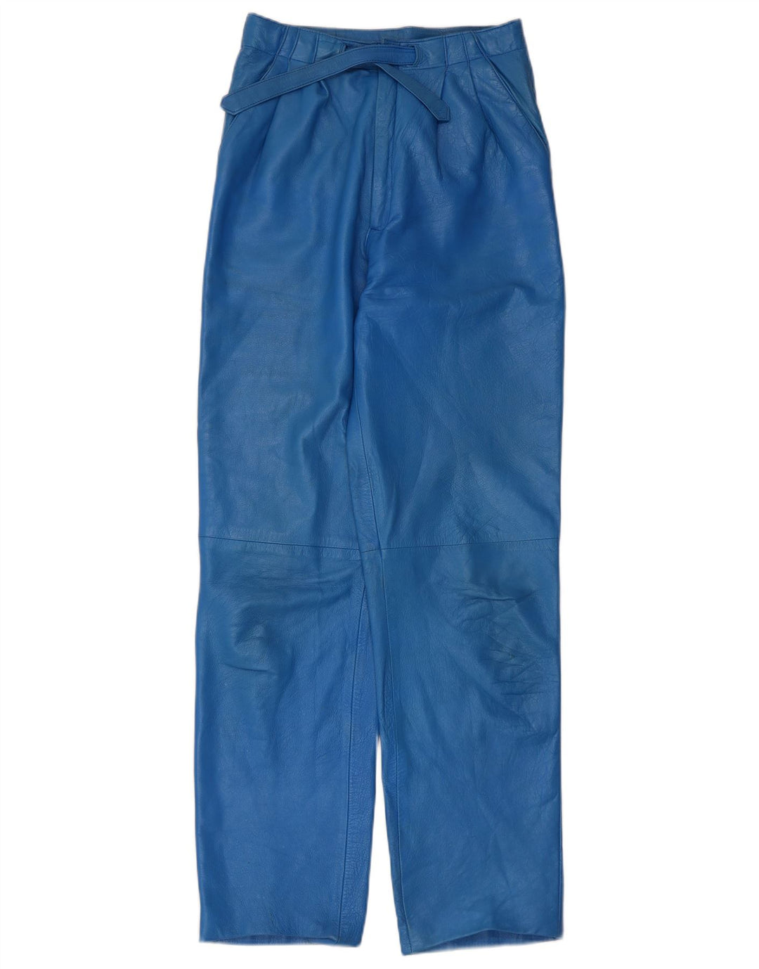 Vintage Womens Pegged Leather Trousers IT 44 Medium W26 L30 Blue