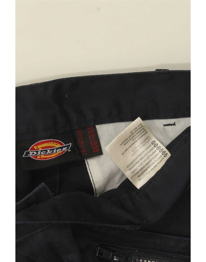 Dickies Mens Straight Cargo Trousers W34 L31 Navy Blue Polyester