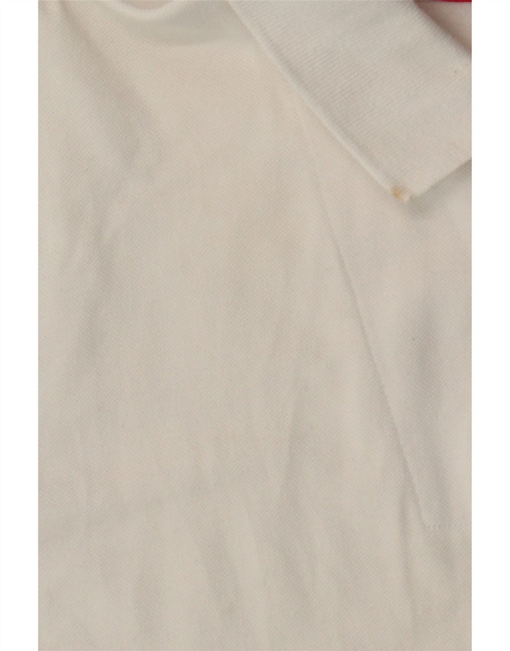 UMBRO Mens Tailored Polo Shirt Large White Cotton Vintage Umbro and Second-Hand Umbro from Messina Hembry 
