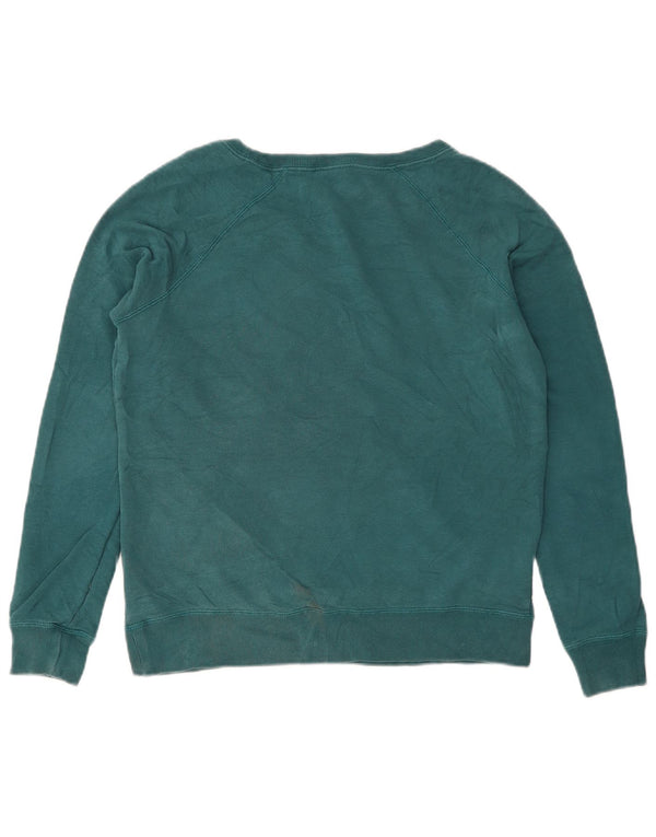 Nike Womens Graphic Sweatshirt Jumper UK 14 Medium Green Cotton