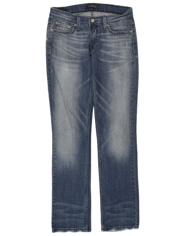 Levi's Womens 504 Super Low Straight Jeans US 7 Medium W29 L31 Blue Cotton