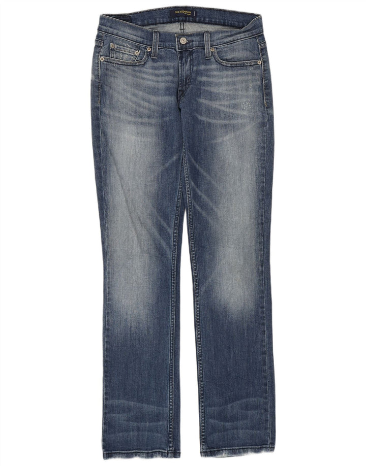 Levi's Womens 504 Super Low Straight Jeans US 7 Medium W29 L31 Blue Cotton