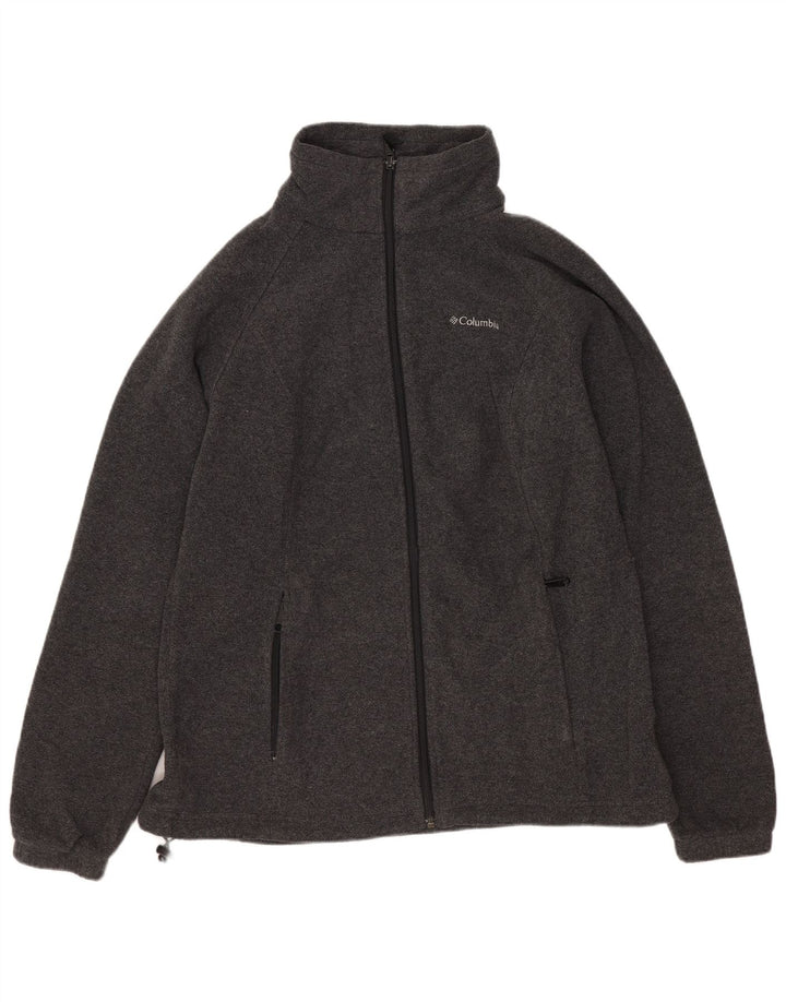 Columbia Womens Fleece Jacket UK 16 Large Grey Polyester