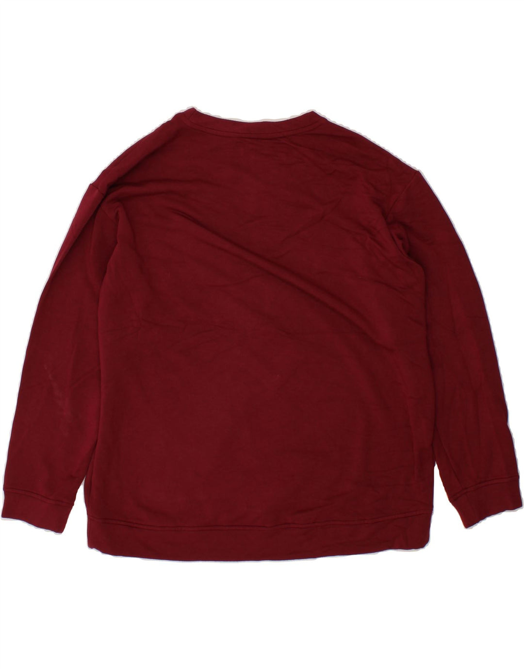 ORVIS Womens Oversized Sweatshirt Jumper UK 16 Large Burgundy Cotton Vintage Orvis and Second-Hand Orvis from Messina Hembry 