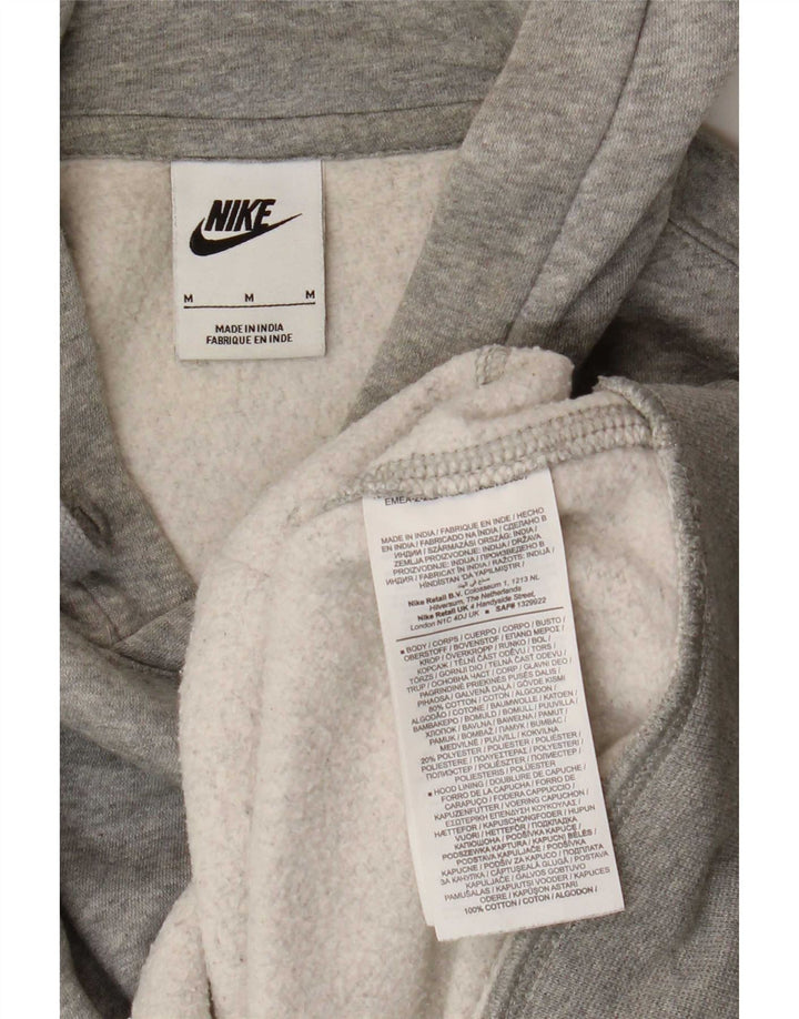 Nike Mens Hoodie Jumper Medium Grey Flecked Cotton
