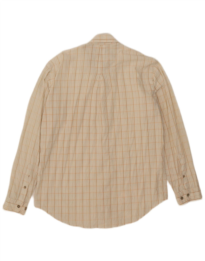 Marlboro Classics Mens Shirt Medium Beige Check
