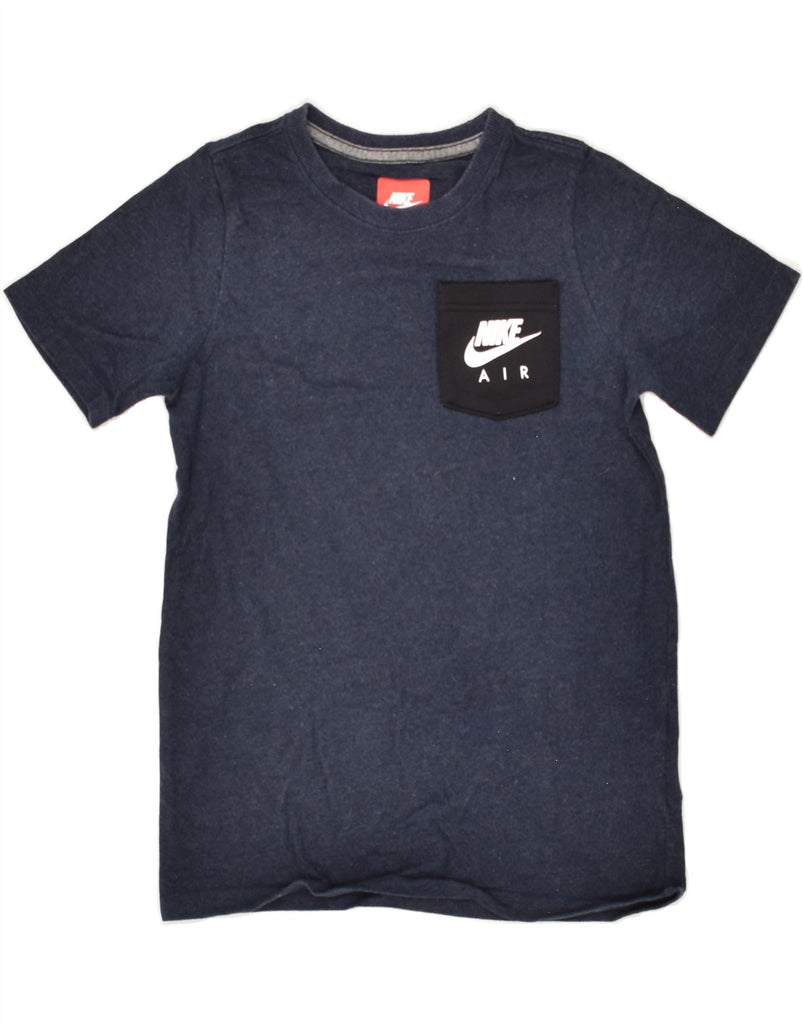 NIKE Boys Graphic T-Shirt Top 10-11 Years Medium Navy Blue Cotton | Vintage Nike | Thrift | Second-Hand Nike | Used Clothing | Messina Hembry 