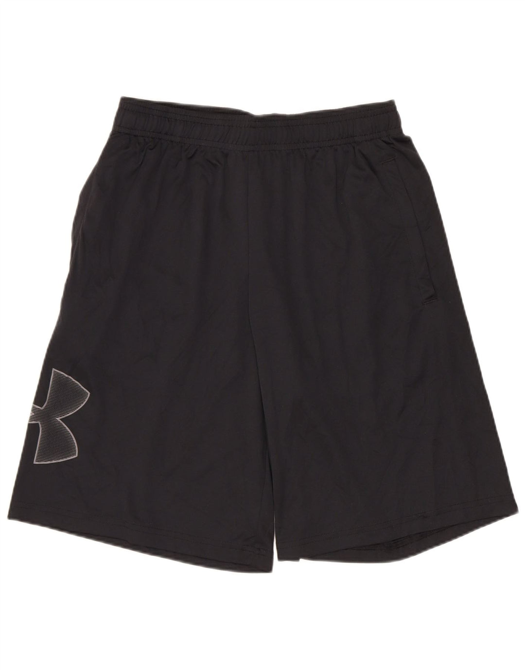 UNDER ARMOUR Mens Heat Gear Graphic Sport Shorts Small  Black Polyester