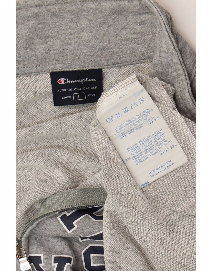 Champion Mens NY Rochester Graphic Tracksuit Top Jacket Large Grey Flecked