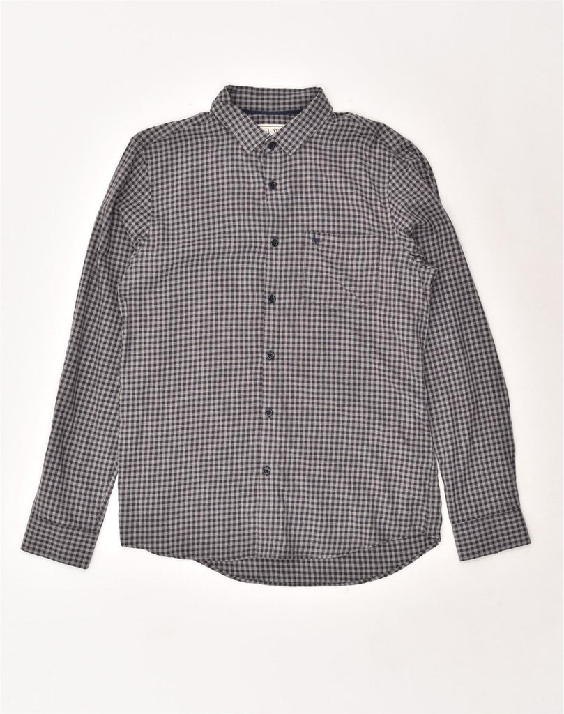 JACK WILLS Mens Classic Fit Shirt Medium Grey Gingham Cotton | Vintage Jack Wills | Thrift | Second-Hand Jack Wills | Used Clothing | Messina Hembry 