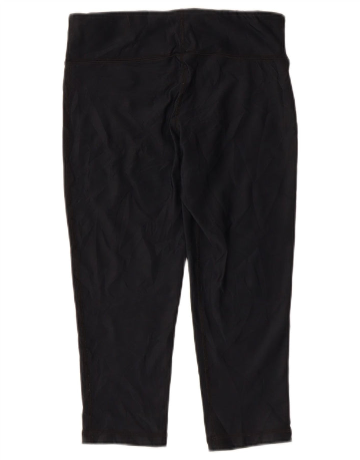 UNDER ARMOUR Womens Heat Gear Capri Leggings UK 8 Small  Black Polyester