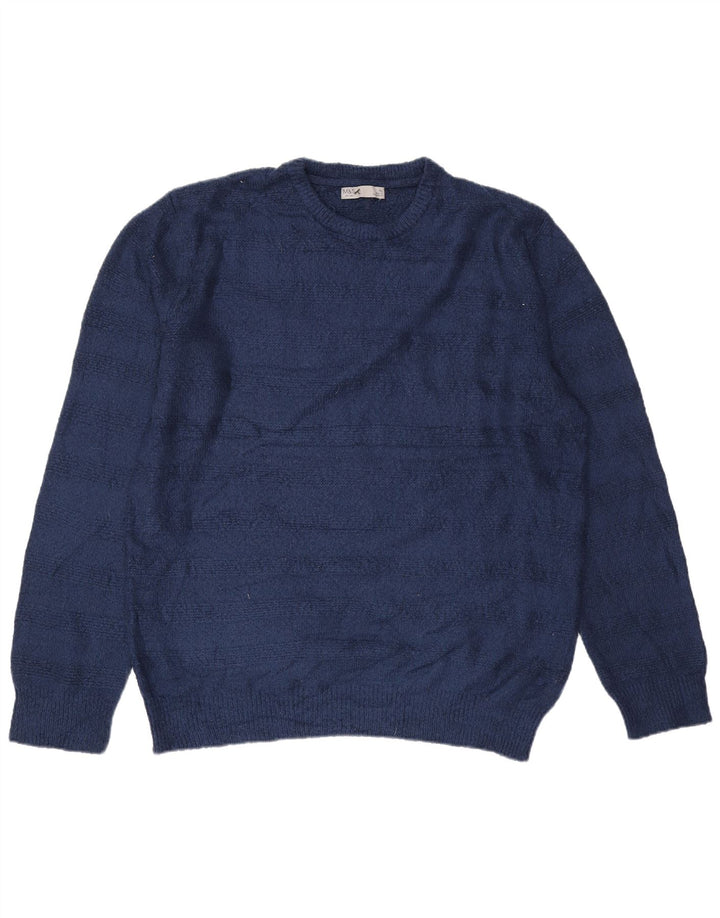 Marks & Spencer Mens Crew Neck Jumper Sweater XL Navy Blue