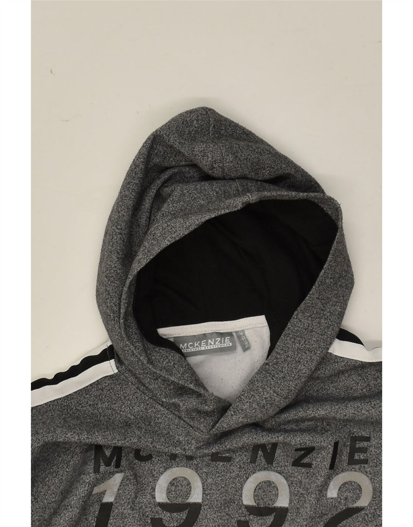 MCKENZIE Boys Graphic Hoodie Jumper 13-14 Years Grey | Vintage Mckenzie | Thrift | Second-Hand Mckenzie | Used Clothing | Messina Hembry 