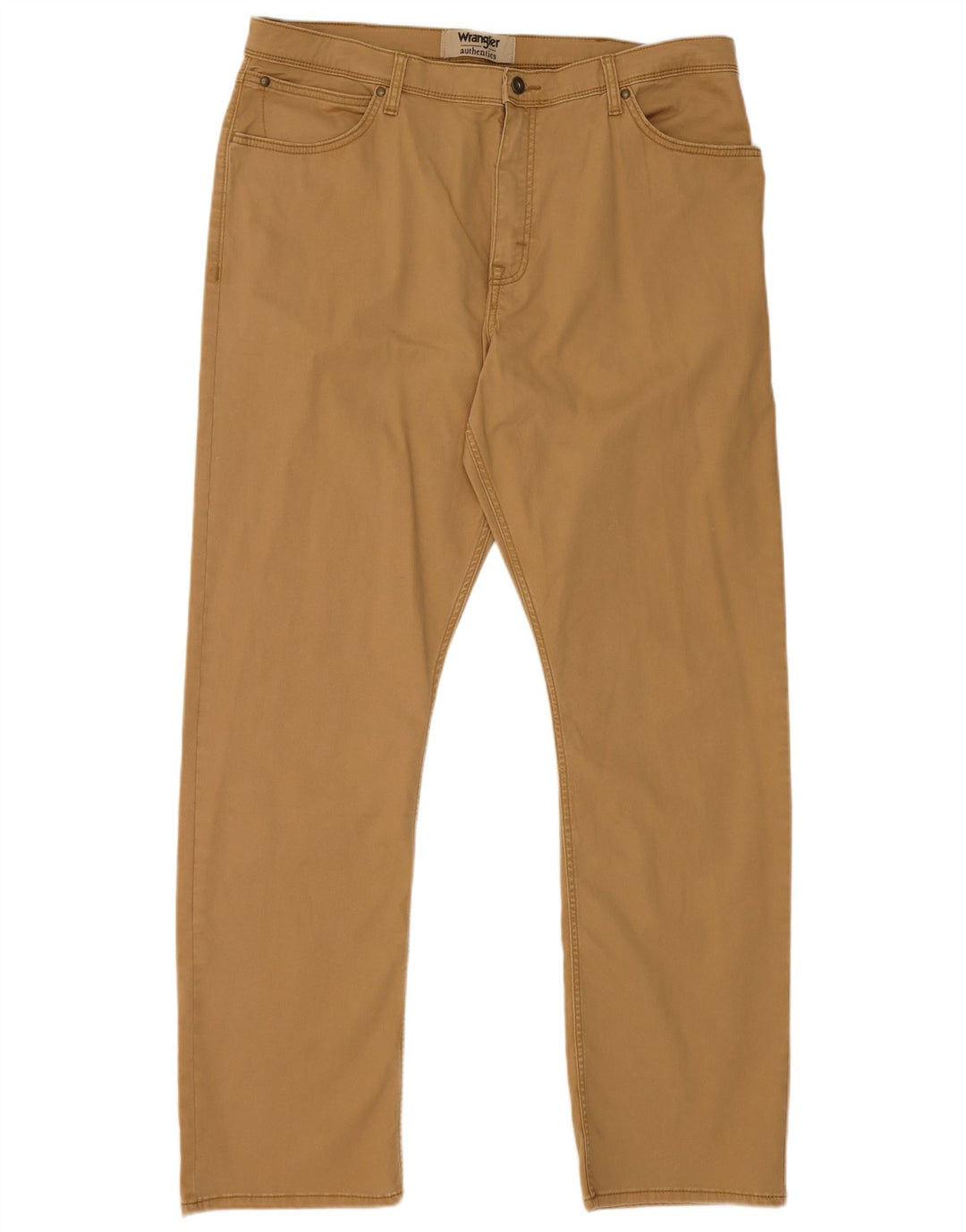 Wrangler Mens Straight Cargo Trousers W38 L32 Beige Cotton