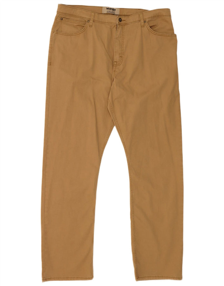 Wrangler Mens Straight Cargo Trousers W38 L32 Beige Cotton