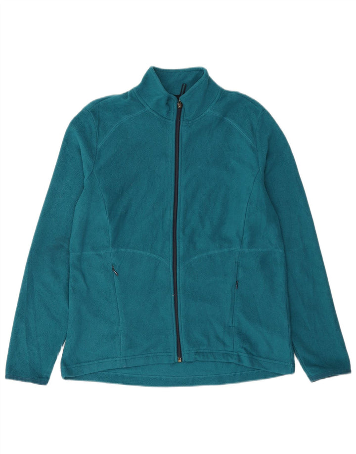 Marks & Spencer Womens Fleece Jacket UK 14 Large  Blue Polyester