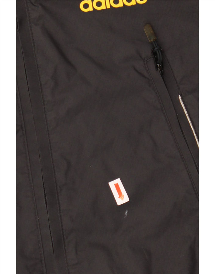 Adidas Mens Germany Graphic Windbreaker Jacket UK 38/40 Medium Black Nylon