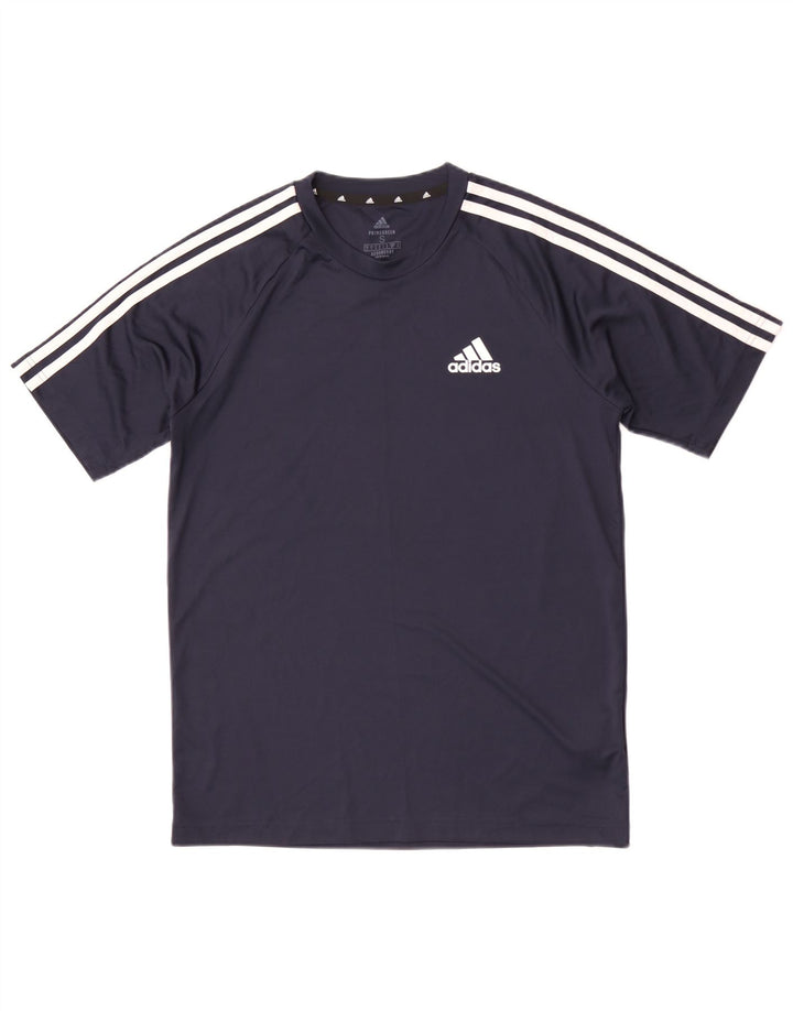 Adidas Mens Aeroready T-Shirt Top Small Navy Blue Polyester