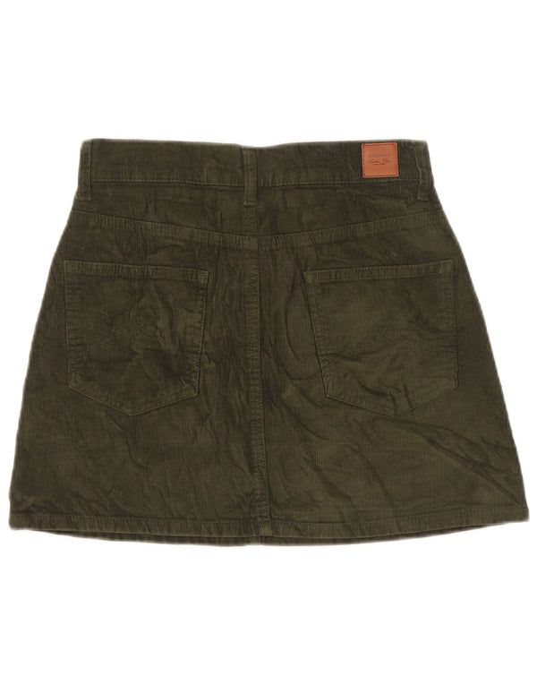 Carrera Womens Mini Corduroy Skirt IT 38 XS W26 Green Cotton