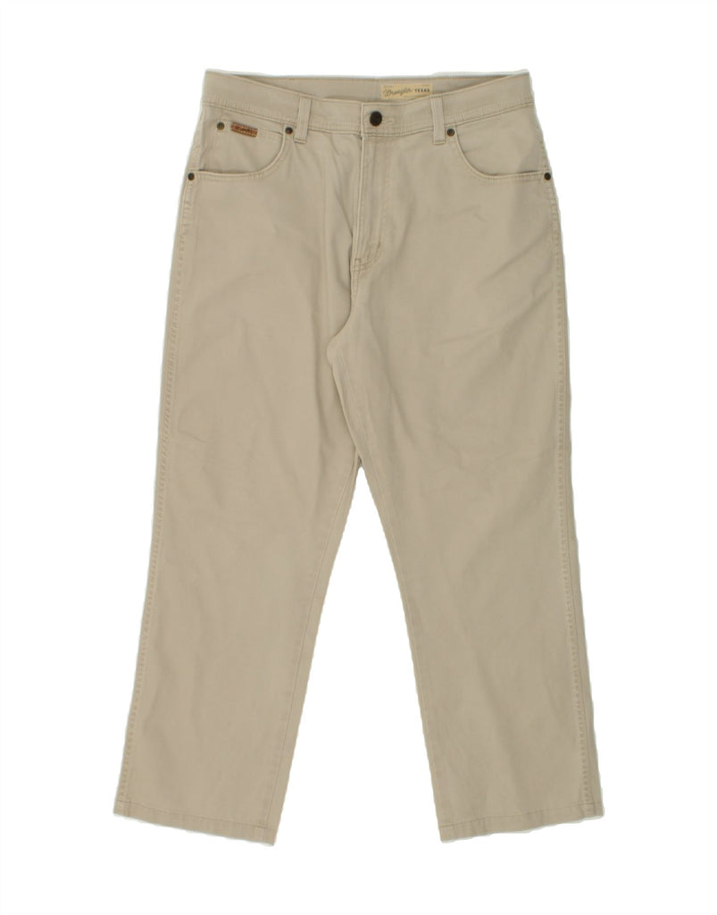 WRANGLER Mens Texas Straight Casual Trousers W32 L26  Beige | Vintage Wrangler | Thrift | Second-Hand Wrangler | Used Clothing | Messina Hembry 