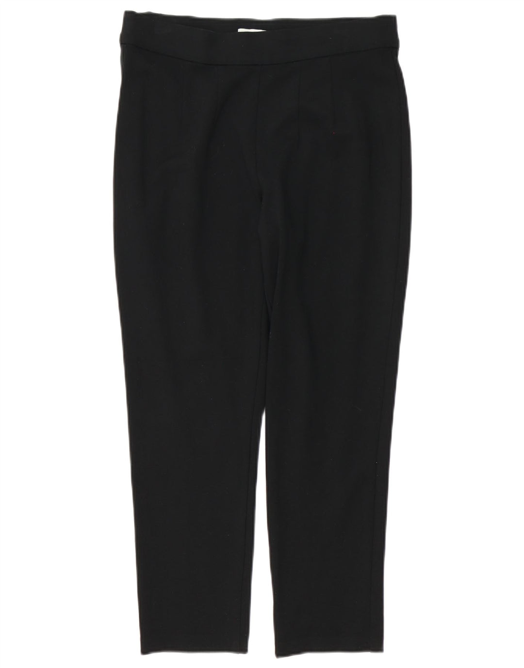 Marks & Spencer Womens Slim Cropped Trousers UK 12 Medium W30 L24 Black