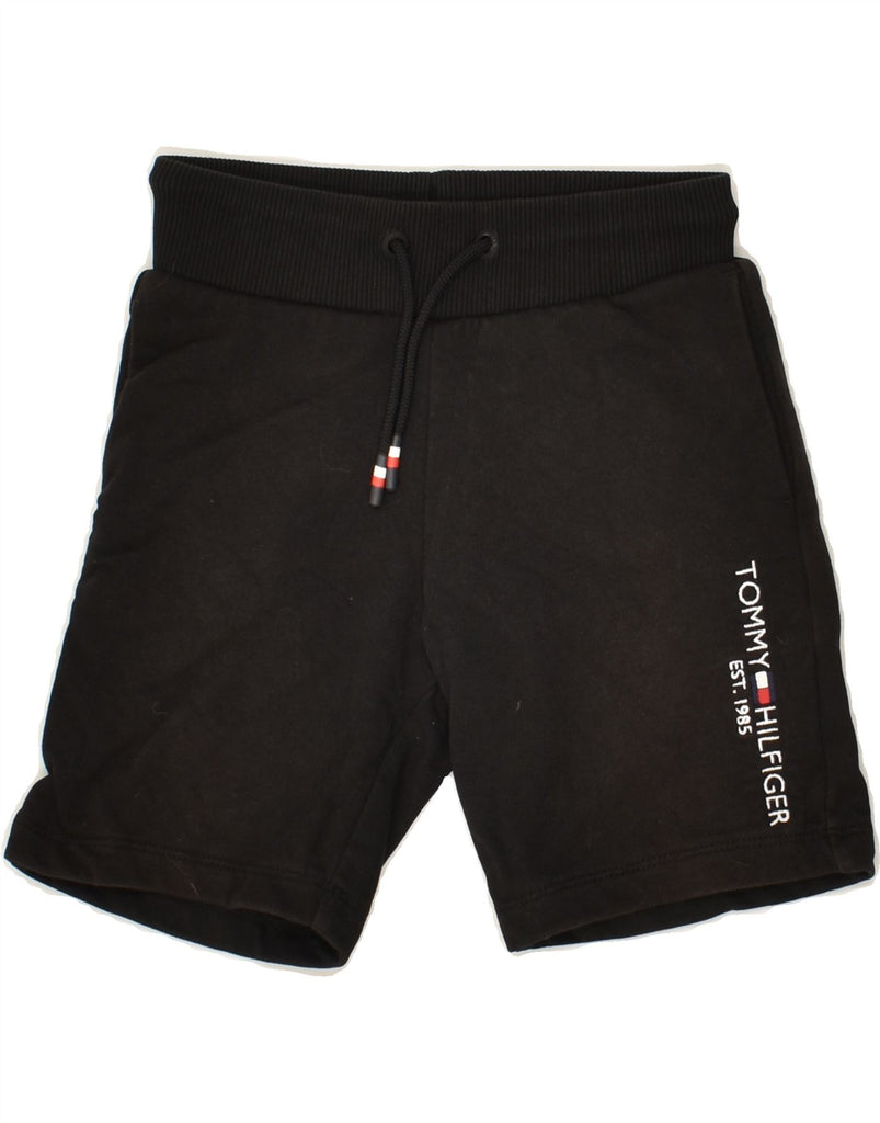 TOMMY HILFIGER Boys Graphic Sport Shorts 4-5 Years Black Cotton | Vintage Tommy Hilfiger | Thrift | Second-Hand Tommy Hilfiger | Used Clothing | Messina Hembry 