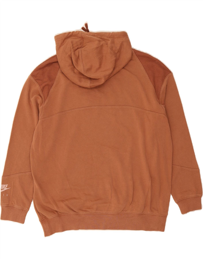 NIKE Mens Graphic Hoodie Jumper Small Brown Cotton Vintage Nike and Second-Hand Nike from Messina Hembry 