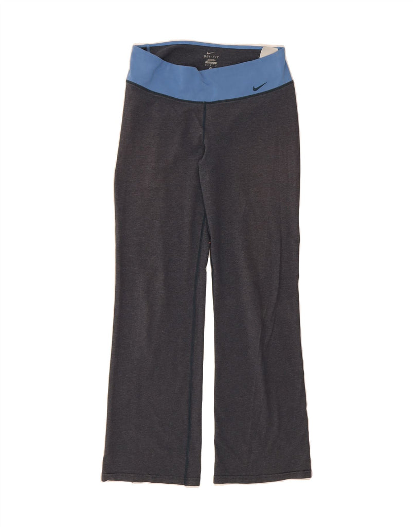 NIKE Womens Dri Fit Tracksuit Trousers UK 14 Medium  Grey Colourblock Vintage Nike and Second-Hand Nike from Messina Hembry 