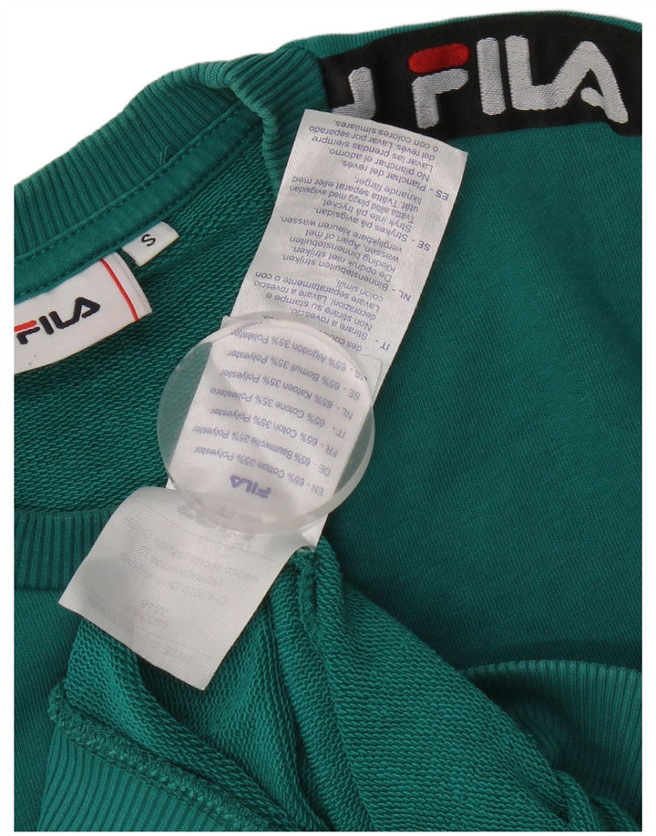 Fila Mens Graphic Sweatshirt Jumper Small Green Cotton