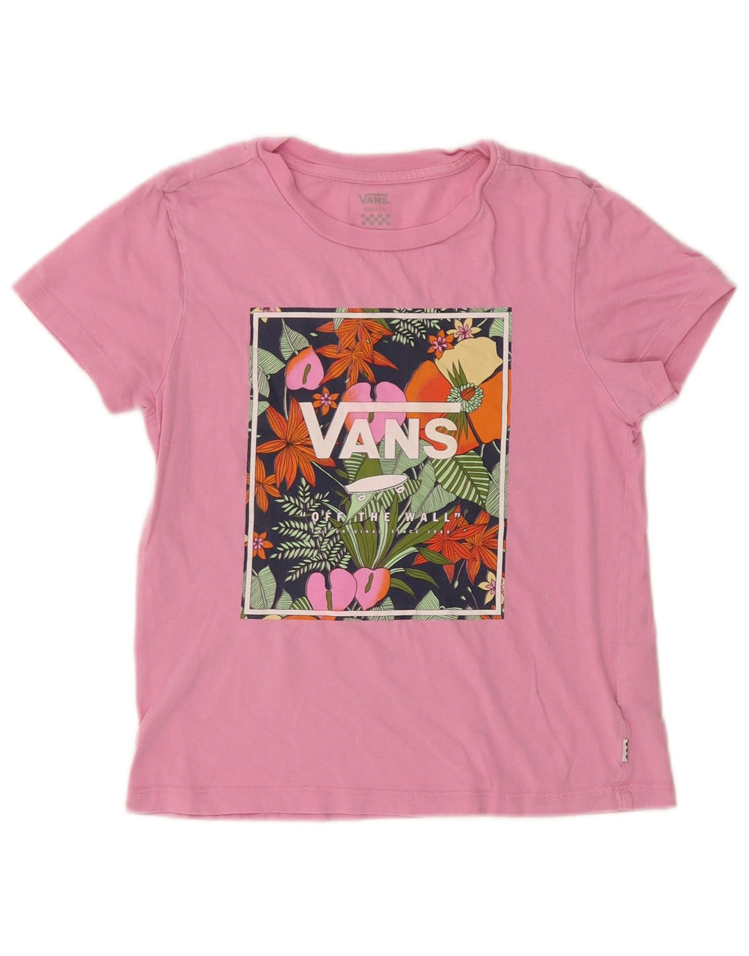 Vans Womens Graphic T-Shirt Top UK 10 Small Pink