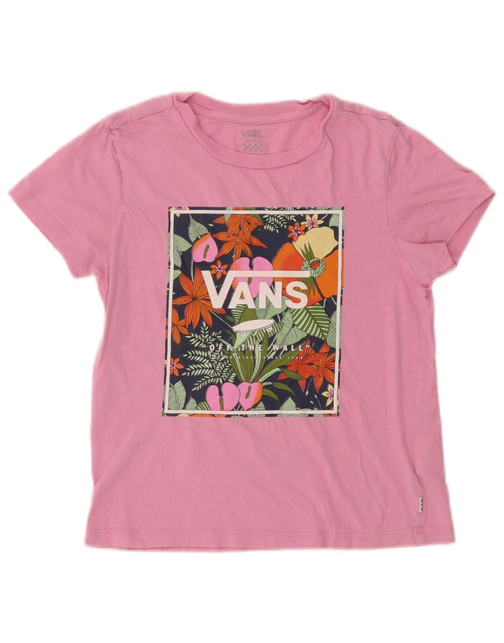 Vans Womens Graphic T-Shirt Top UK 10 Small Pink
