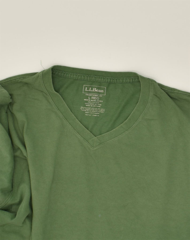 L.L.BEAN Mens Traditional Fit T-Shirt Top Large Green Cotton | Vintage L.L.Bean | Thrift | Second-Hand L.L.Bean | Used Clothing | Messina Hembry 