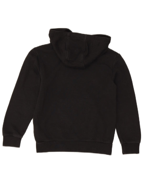 Adidas Boys Graphic Hoodie Jumper 7-8 Years Black Cotton