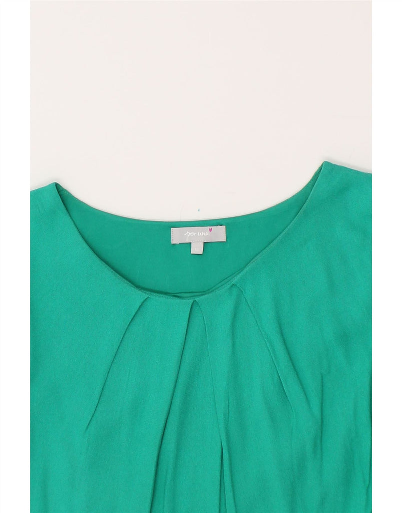 PER UNA Womens Sheath Dress UK 14 Large Green Cotton Vintage Per Una and Second-Hand Per Una from Messina Hembry 