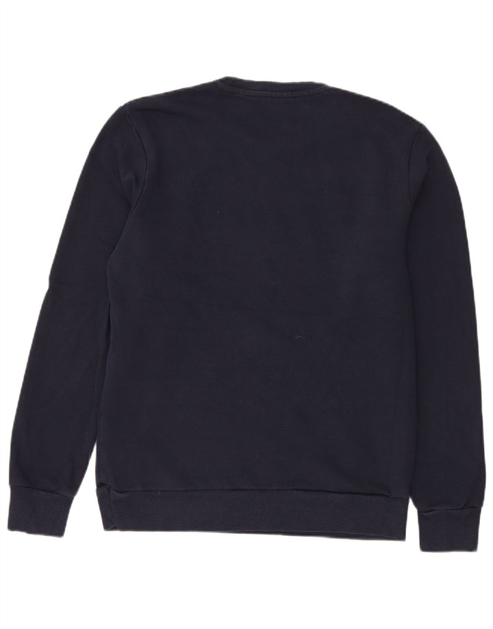Jack & Jones Mens Graphic Sweatshirt Jumper Large Navy Blue Cotton