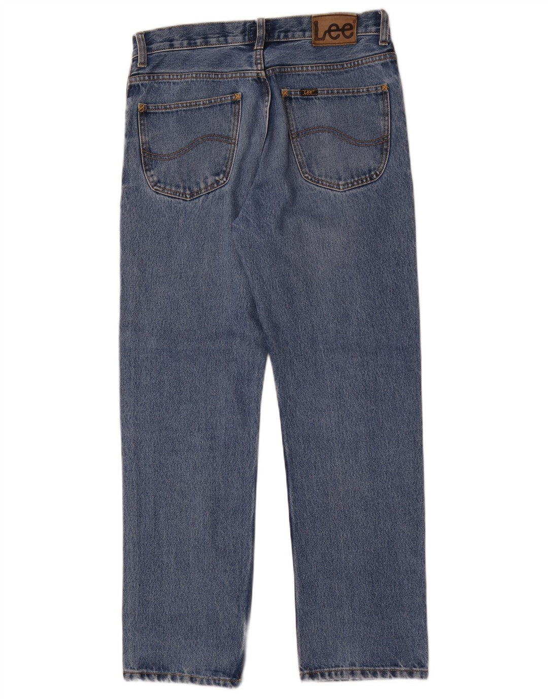 Lee Mens Straight Jeans W32 L30 Blue Cotton