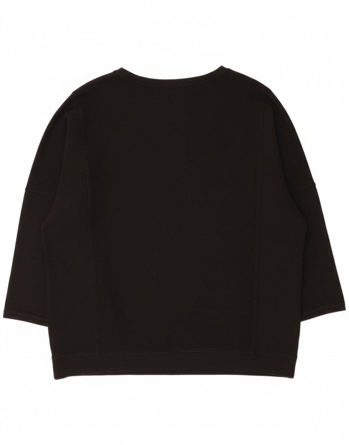 Zara Womens Oversized Sweatshirt Jumper UK 10 Small Black