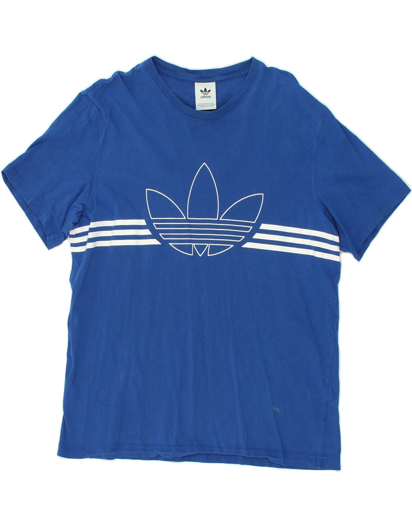 ADIDAS Mens Graphic T-Shirt Top Medium Blue Cotton | Vintage Adidas | Thrift | Second-Hand Adidas | Used Clothing | Messina Hembry 