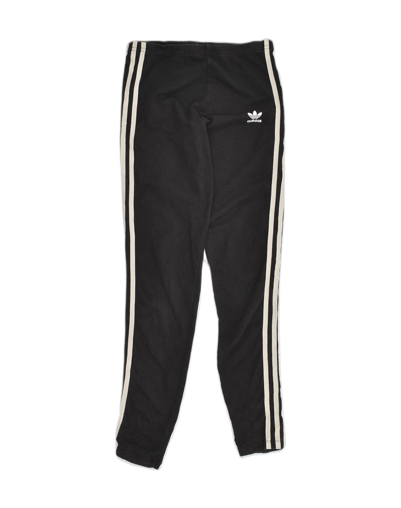 ADIDAS Girls Leggings 13-14 Years Black Cotton | Vintage Adidas | Thrift | Second-Hand Adidas | Used Clothing | Messina Hembry 