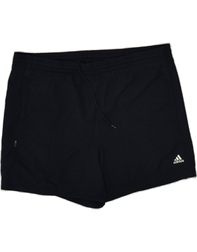 ADIDAS Mens Sport Shorts Large Navy Blue Polyester | Vintage Adidas | Thrift | Second-Hand Adidas | Used Clothing | Messina Hembry 