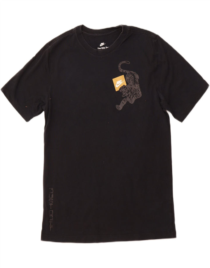 NIKE Mens Tall Graphic T-Shirt Top Medium Black
