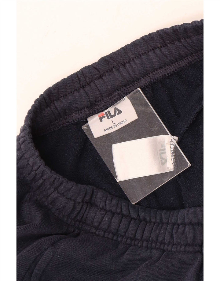 Fila Mens Tracksuit Trousers Large Navy Blue Polyester