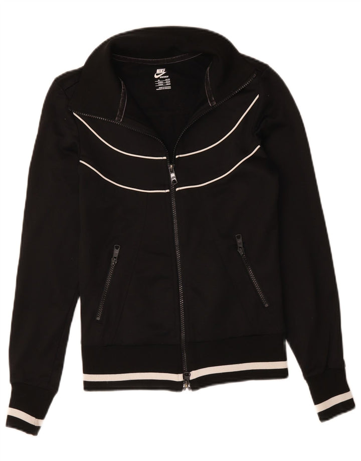 Nike Womens Tracksuit Top Jacket UK 6/8 XS Black