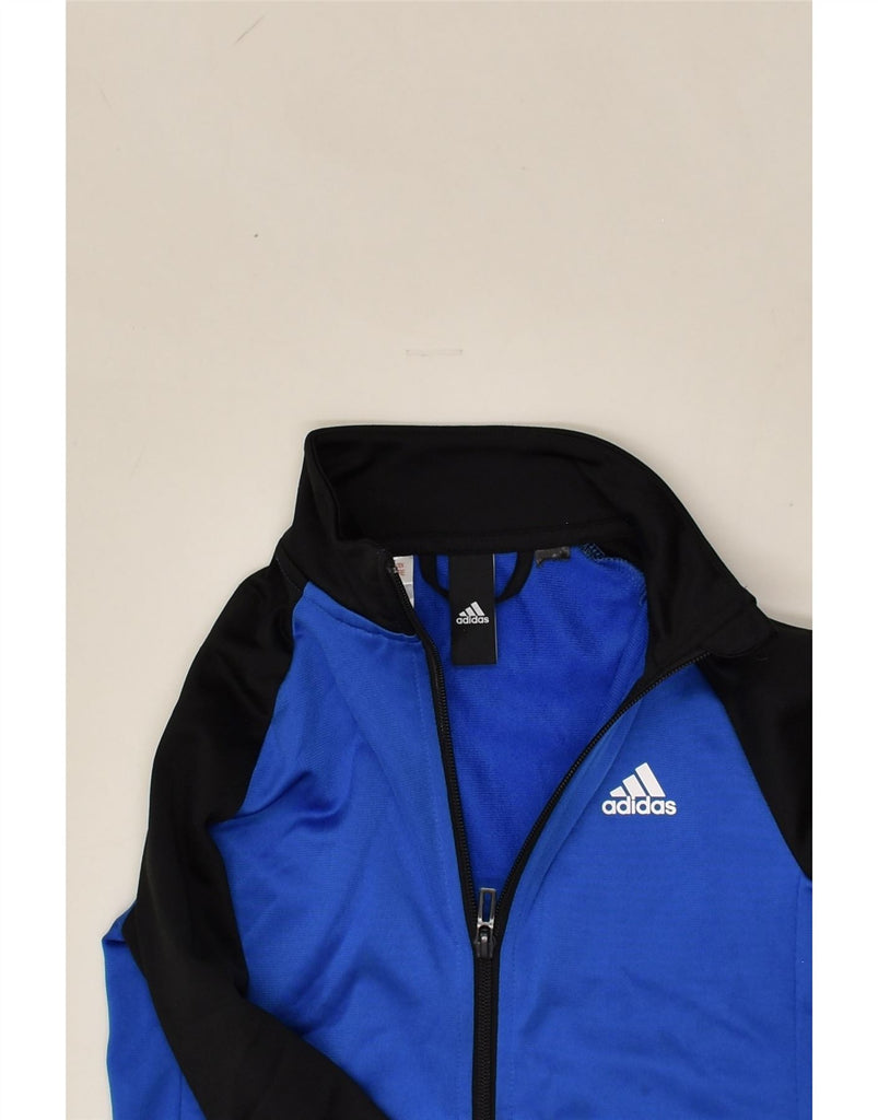 ADIDAS Boys Graphic Tracksuit Top Jacket 5-6 Years Blue Polyester | Vintage Adidas | Thrift | Second-Hand Adidas | Used Clothing | Messina Hembry 