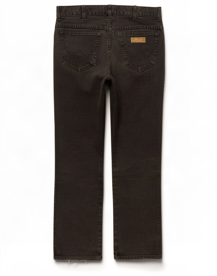 Wrangler Mens Straight Jeans W36 L32 Black Cotton
