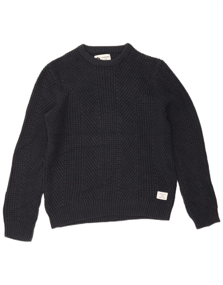 Jack & Jones Mens Core Crew Neck Jumper Sweater Medium Navy Blue Cotton